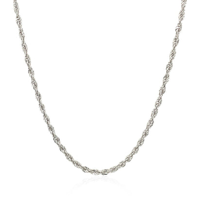 2.0mm 14k White Gold Light Rope Chain by Bids.com