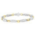 14K Yellow and White Gold 2.0 Cttw Princess Cut Diamond Tapered and Equal Sign Link Bracelet (G-H Color, SI1-SI2 Clarity) - 7" by Bids.com