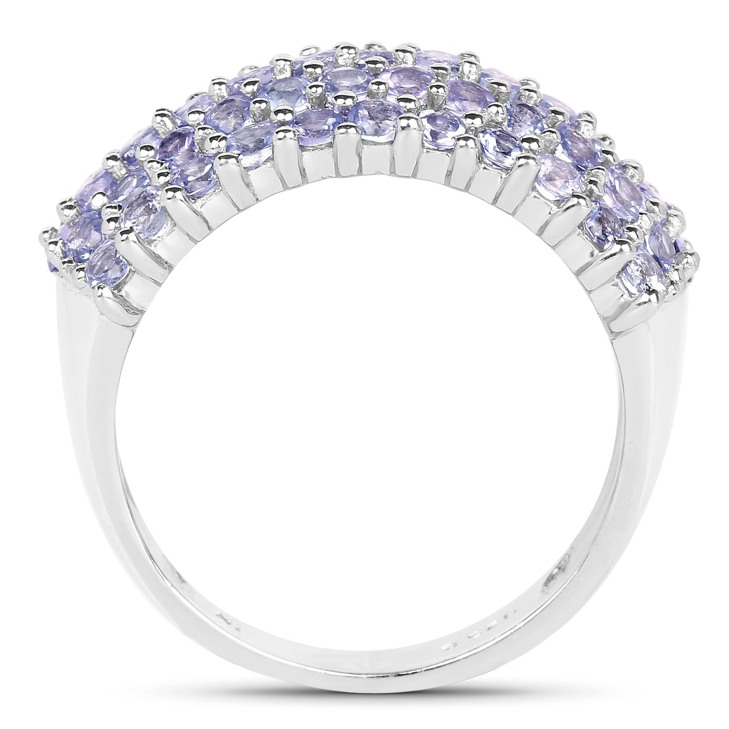 2.07 Carat Genuine Tanzanite .925 Sterling Silver Ring  DestGlow