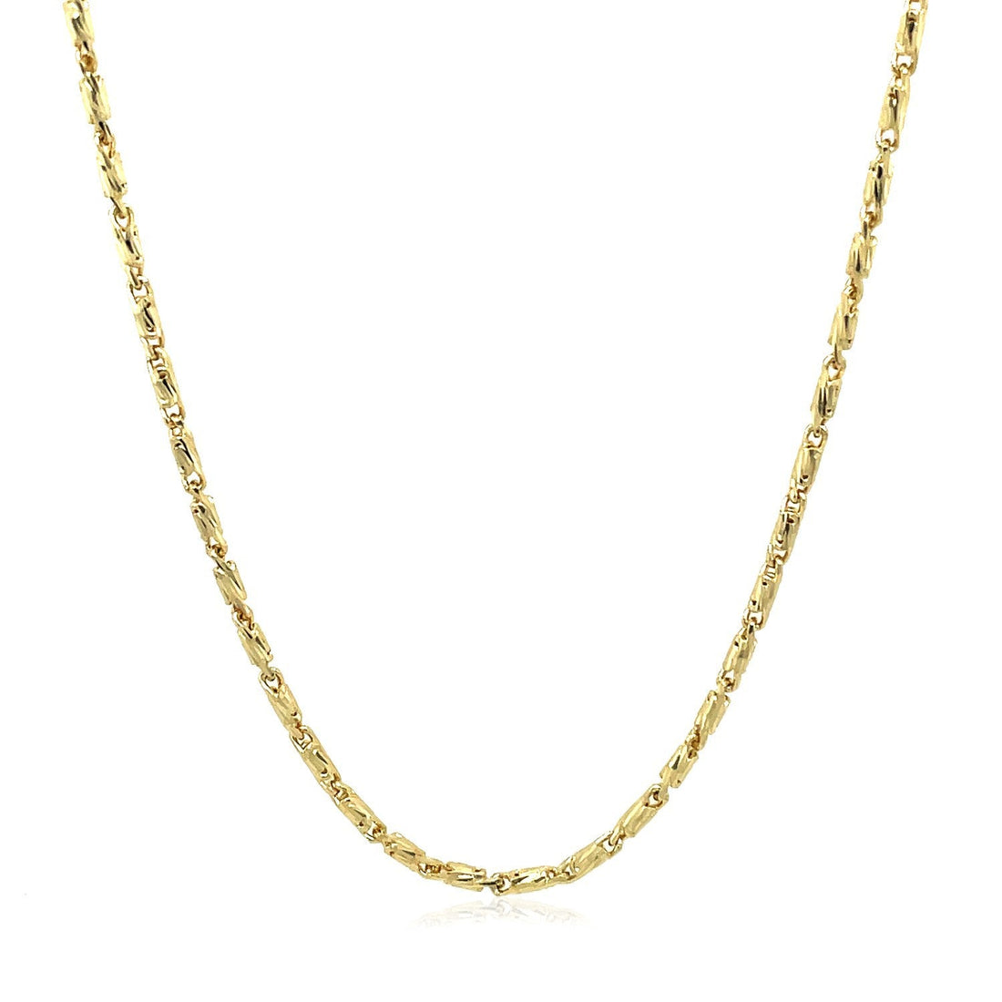 Diamond Cut Fancy Links Pendant Chain in 14k Yellow Gold (1.5mm) by Bids.com
