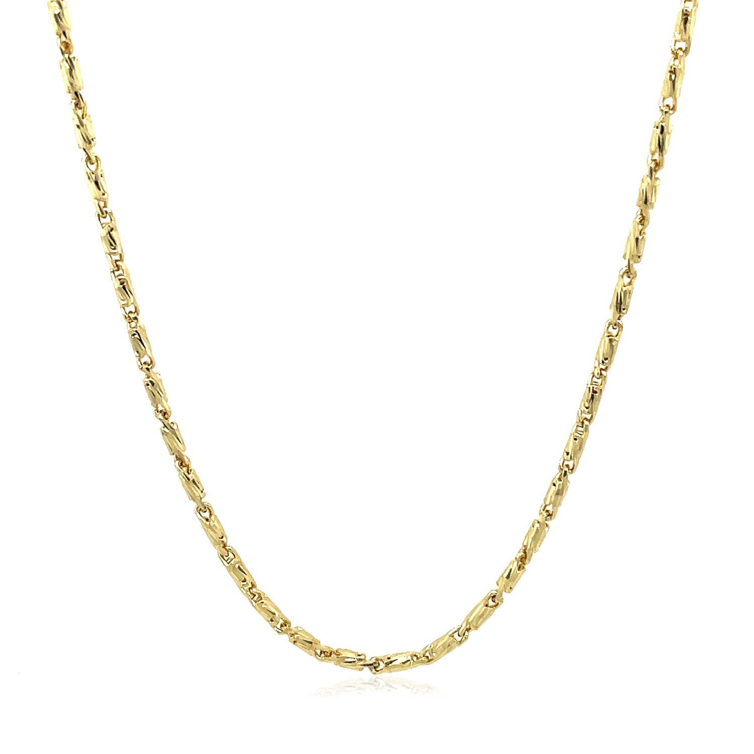 Diamond Cut Fancy Links Pendant Chain in 14k Yellow Gold (1.5mm) by Bids.com