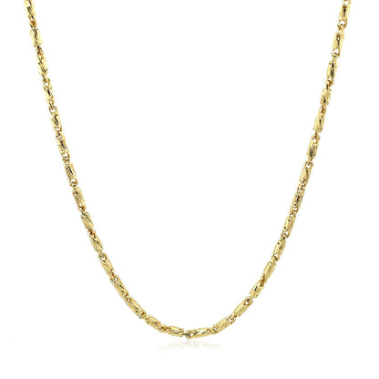 Diamond Cut Fancy Links Pendant Chain in 14k Yellow Gold (1.5mm) by Bids.com
