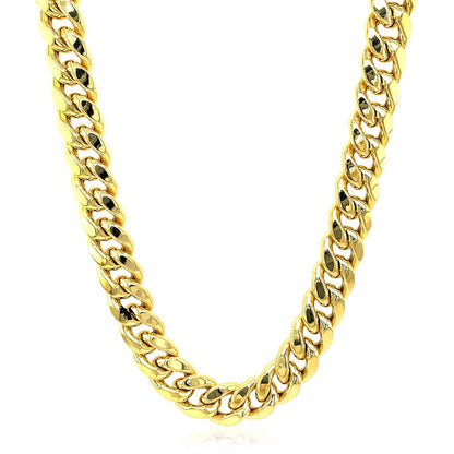 9.15mm 10k Yellow Gold Semi Solid Miami Cuban Chain by Bids.com