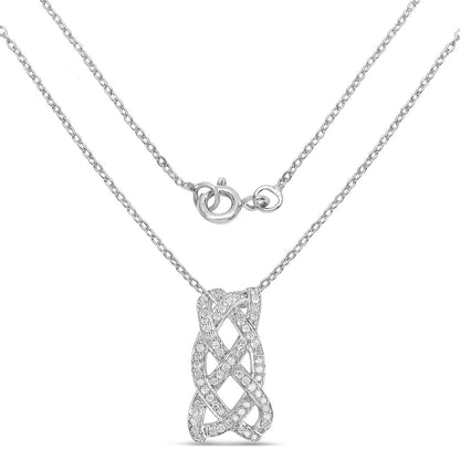 0.54 Carat Genuine White Diamond .925 Sterling Silver Pendant by Bids.com