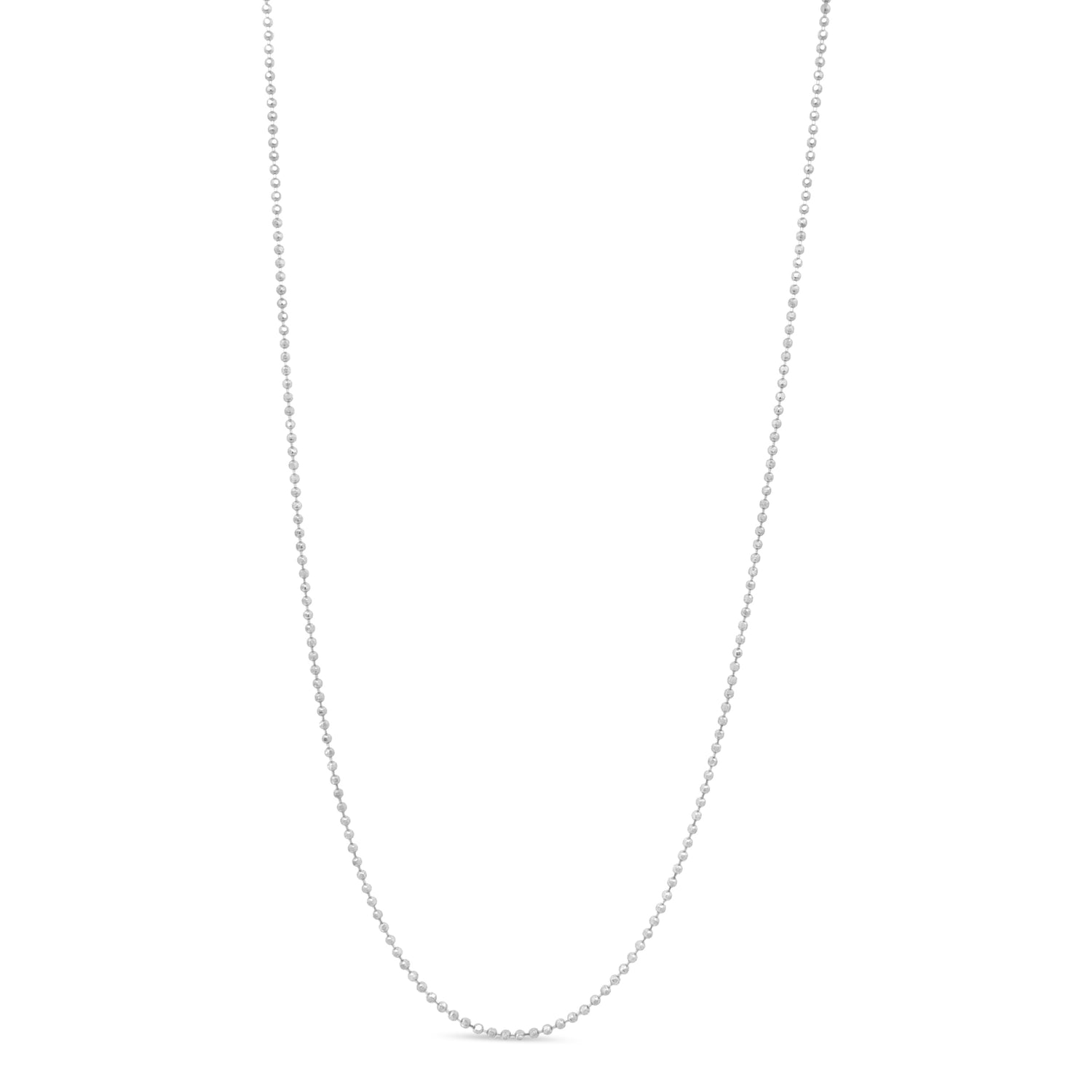 .925 Sterling Silver 0.7mm Slim and Dainty Unisex 18" Inch Ball Bead Chain Necklace by Bids.com