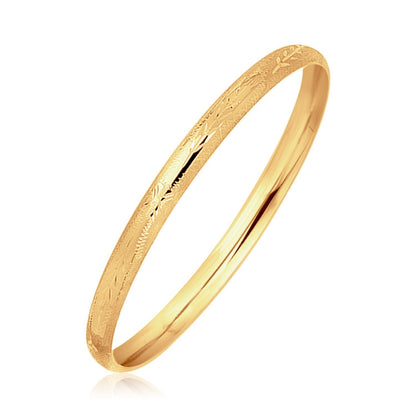 14k Yellow Gold Dome Style Children&