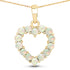 0.42 Carat Genuine Ethiopian Opal 10K Yellow Gold Pendant  DestGlow