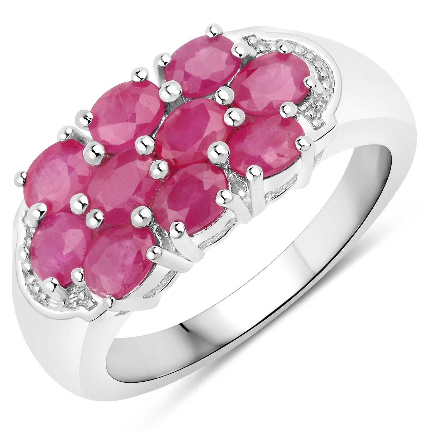 2.20 Carat Genuine Ruby .925 Sterling Silver Ring by Bids.com