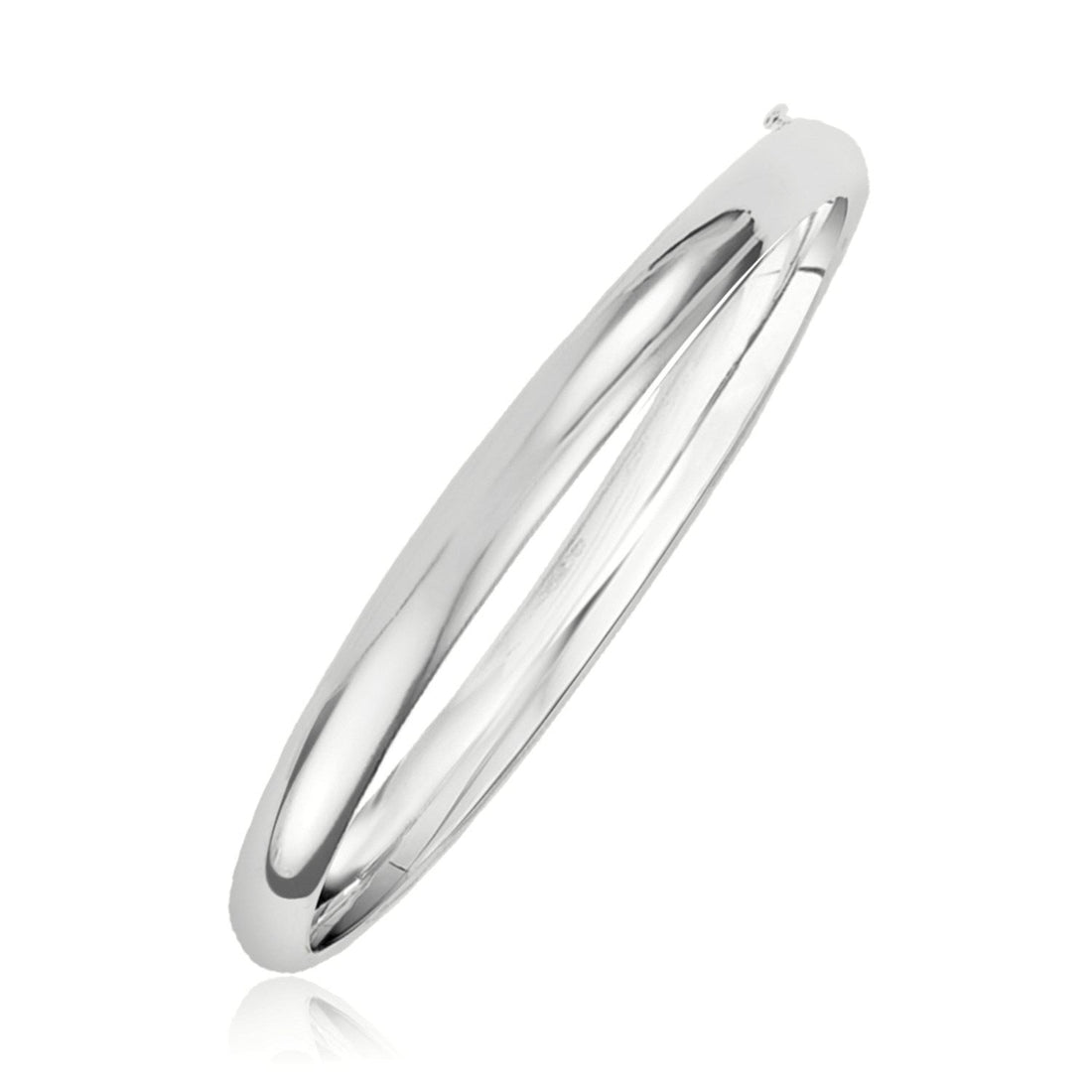 Classic Bangle in 14k White Gold (5.0mm) by Bids.com