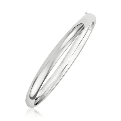 Classic Bangle in 14k White Gold (5.0mm) by Bids.com