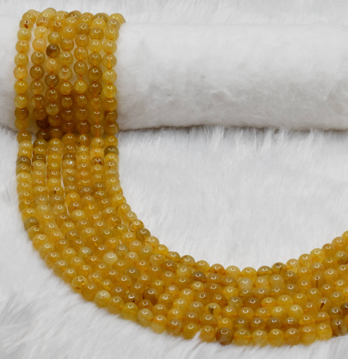 Golden Rutile AAA Grade 6mm, 8mm, 10mm Round Beads  DestGlow