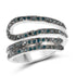 0.83 Carat Genuine Blue Diamond .925 Sterling Silver Ring by Bids.com