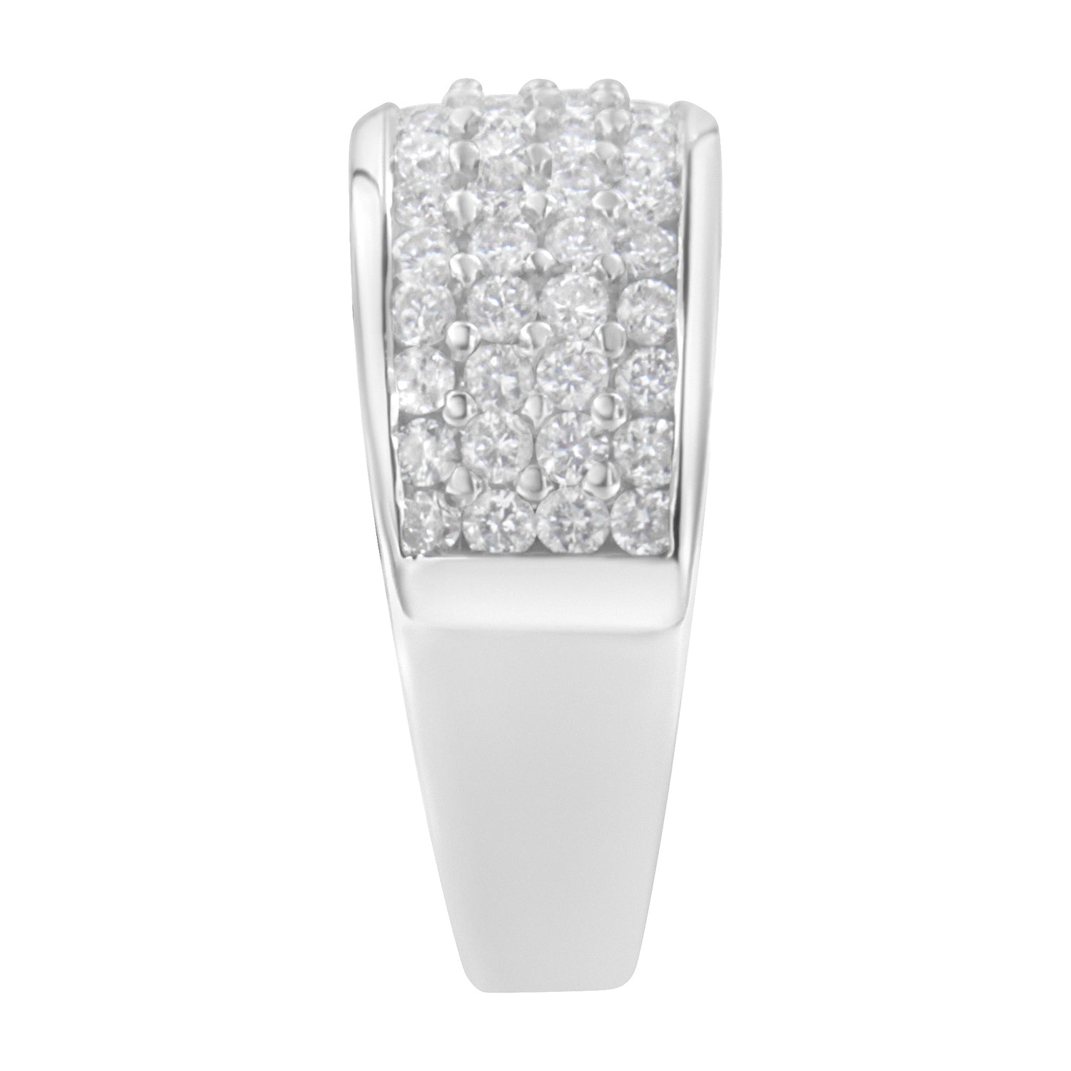 14K White Gold Round Cut Diamond Ring (1.0 Cttw, H-I Color, SI2-I1 Clarity) - Size 6-1/2 by Bids.com