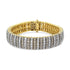 10K Yellow Gold 10-1/3 Cttw Alternating Coco Color and White Diamond 5 Row Tennis Bracelet (Brown/H-I Color, SI1-SI2 Clarity) - Size 7.25 by Bids.com