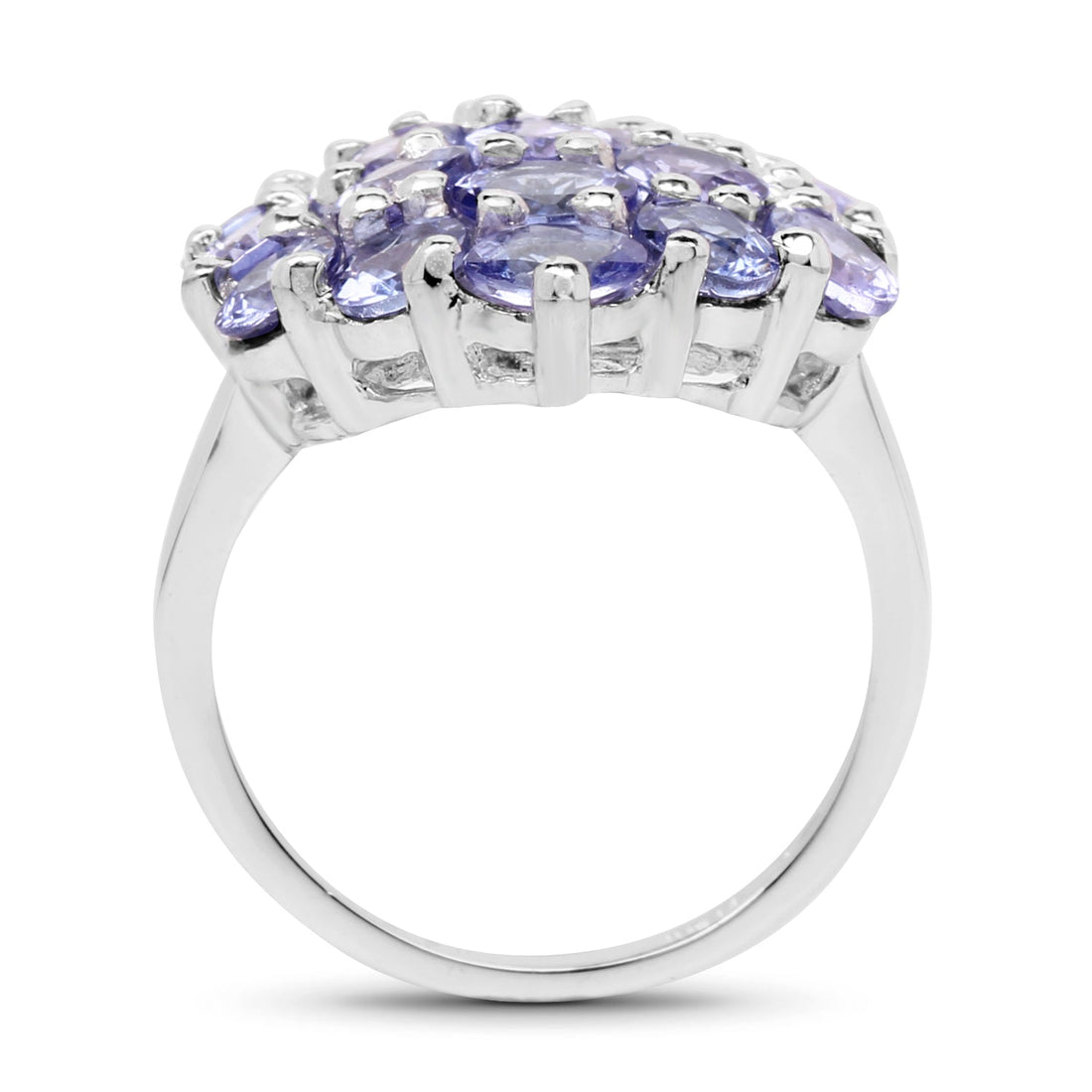 5.28 Carat Genuine Tanzanite .925 Sterling Silver Ring by Bids.com