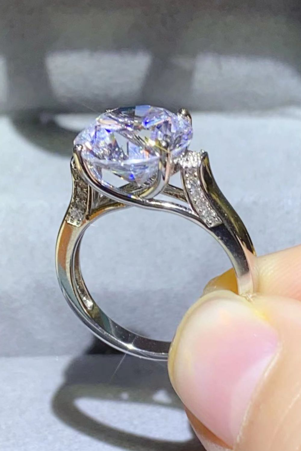 5 Carat Brilliant Round Cut Sparkala™ Platinum-Plated Ring by Sparkala