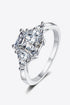 3 Carat Radiant-Cut Sparkala™ 925 Sterling Silver Rhodium-Plated Ring by Sparkala