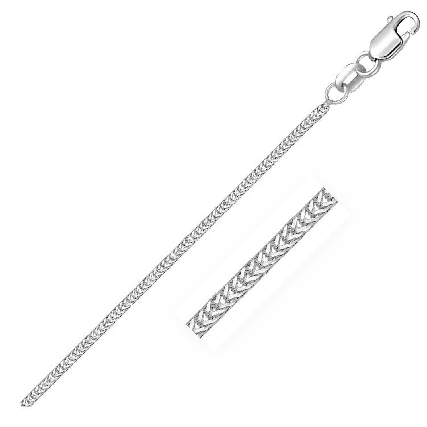 14k White Gold Foxtail 1.0mm Chain by Bids.com