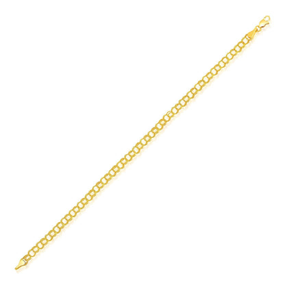 4.0 mm 14k Yellow Gold Lite Charm Bracelet  DestGlow
