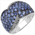 2.50 Carat Genuine Tanzanite & White Topaz .925 Sterling Silver Ring by Bids.com