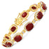 21.11 Carat Dyed Ruby and White Diamond .925 Sterling Silver Bracelet by Bids.com