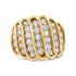 14K Yellow Gold Plated .925 Sterling Silver 2.00 Cttw Diamond Multi Row Band Ring (J-K Color, I1-I2 Clarity) - Ring Size 7 by Bids.com