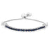 2.41 Carat Genuine Blue Sapphire and White Zircon .925 Sterling Silver Bracelet by Bids.com