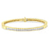 14K Yellow Gold 1-1/10 Cttw Princess & Baguette Cut Diamond 7" Alternating Stone Eternity Tennis Bracelet (G-H Color, VS1-VS2 Clarity) by Bids.com