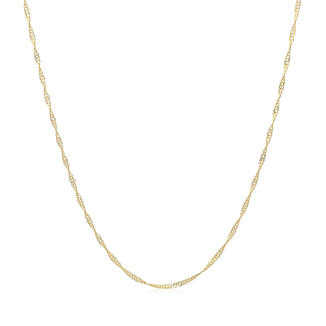 14k Yellow Gold Singapore Chain 0.6mm by Bids.com