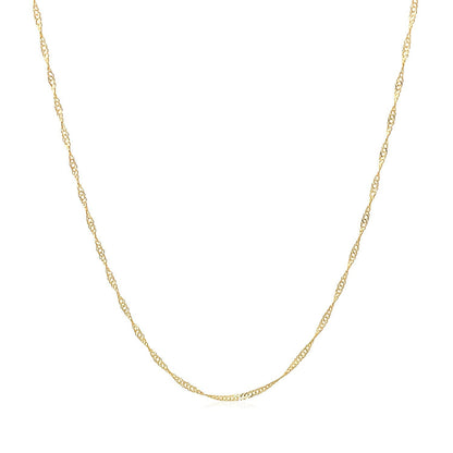 14k Yellow Gold Singapore Chain 0.6mm by Bids.com