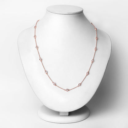 1.62 Carat Genuine Morganite .925 Sterling Silver Necklace by Bids.com