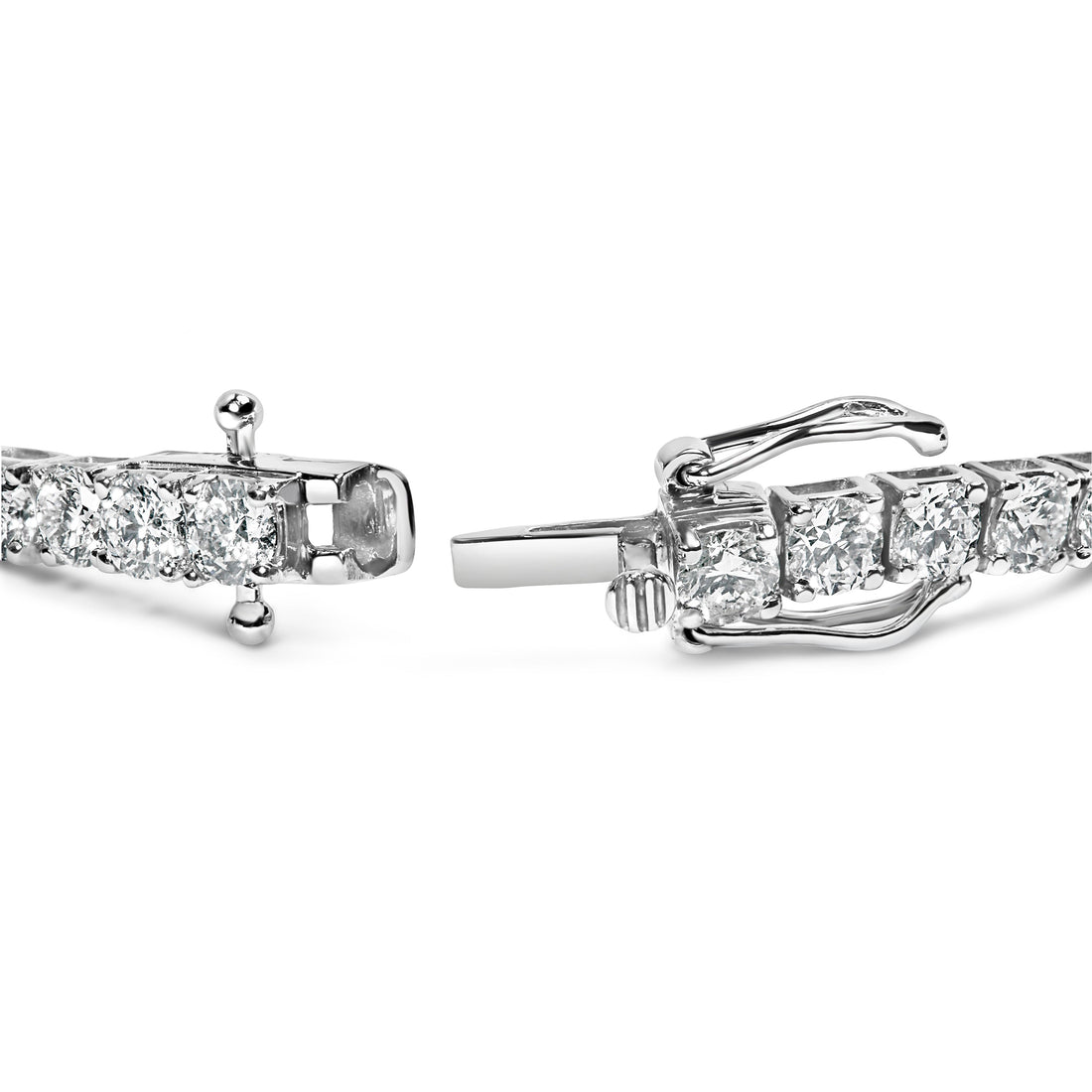 14K White Gold 5.00 Cttw Prong Set Lab Grown Round Diamond Classic Tennis Bracelet (F-G Color, VS2-SI1 Clarity) - 7.25" by Bids.com