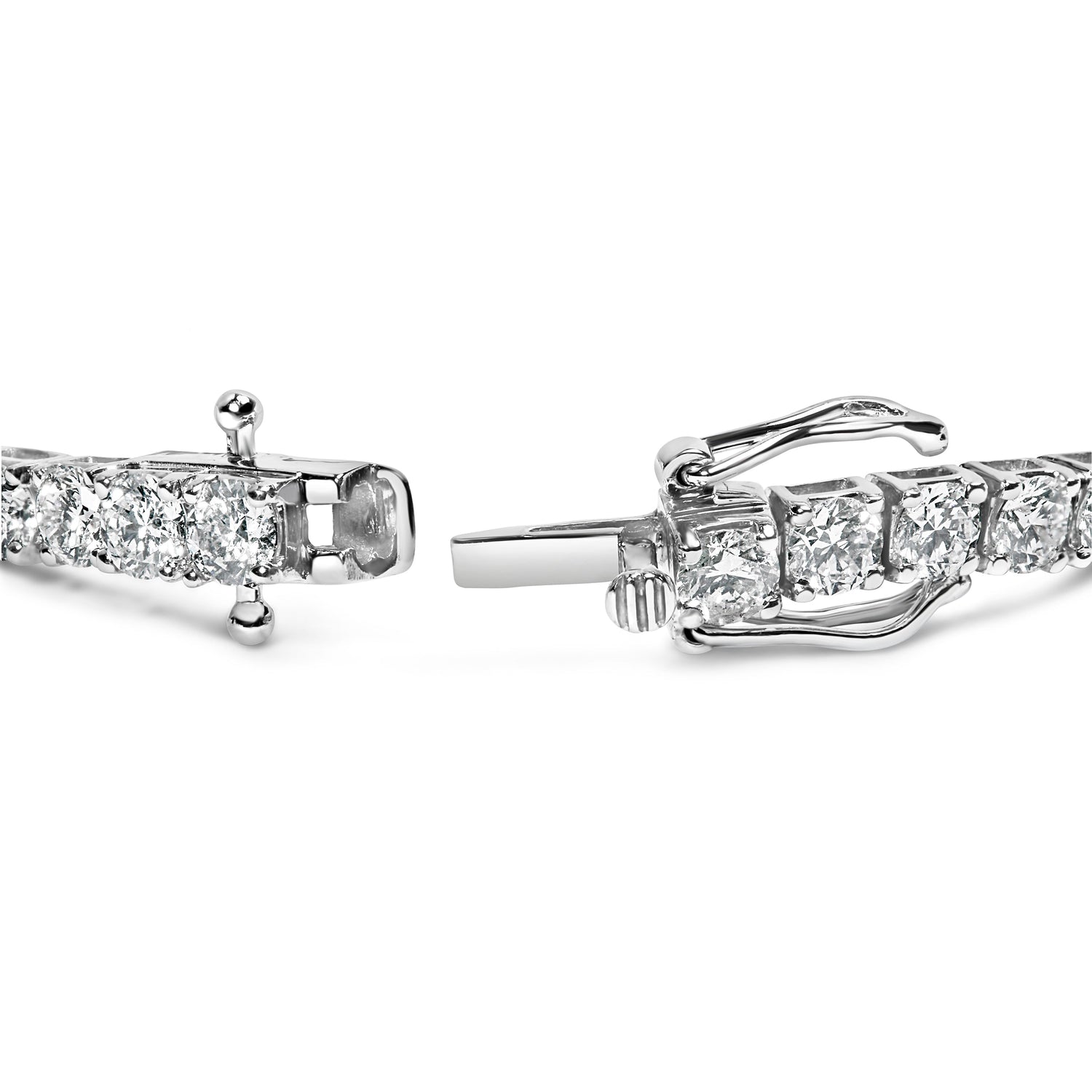 14K White Gold 5.00 Cttw Prong Set Lab Grown Round Diamond Classic Tennis Bracelet (F-G Color, VS2-SI1 Clarity) - 7.25" by Bids.com