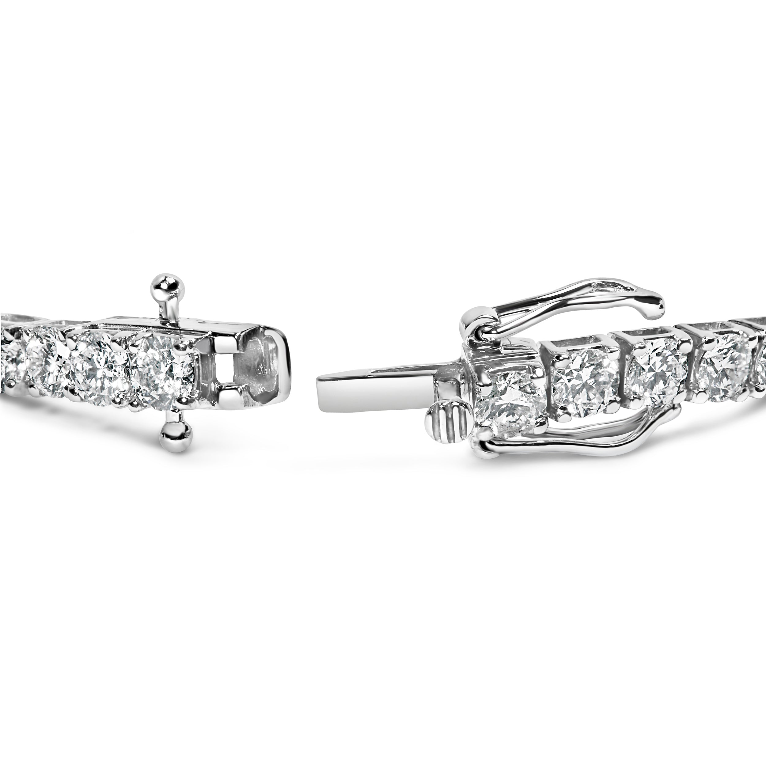 14K White Gold 5.00 Cttw Prong Set Lab Grown Round Diamond Classic Tennis Bracelet (F-G Color, VS2-SI1 Clarity) - 7.25" by Bids.com