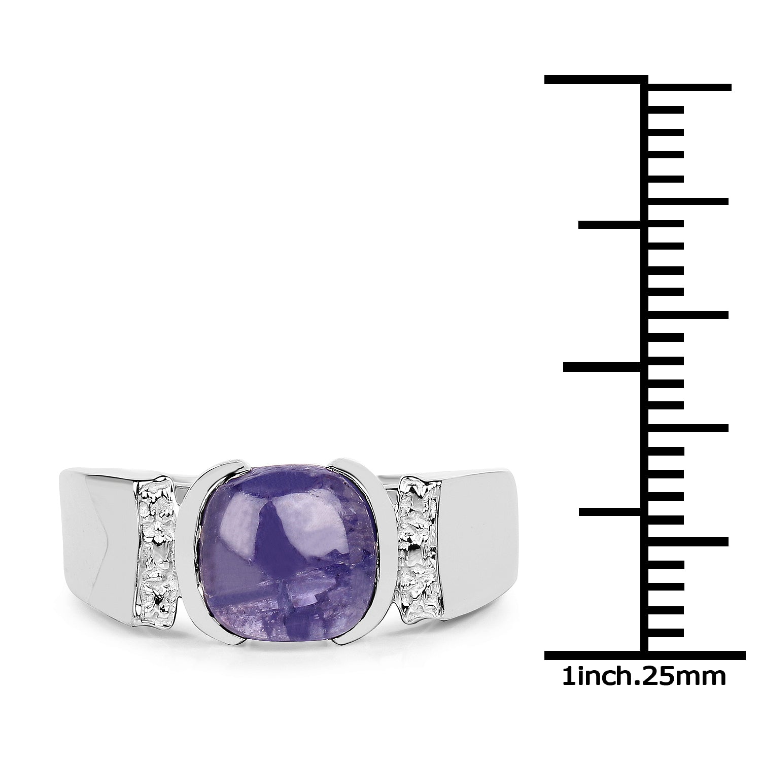 2.80 Carat Genuine Tanzanite .925 Sterling Silver Ring by Bids.com