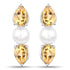 2.78 Carat Genuine Citrine and Pearl .925 Sterling Silver Earrings  DestGlow