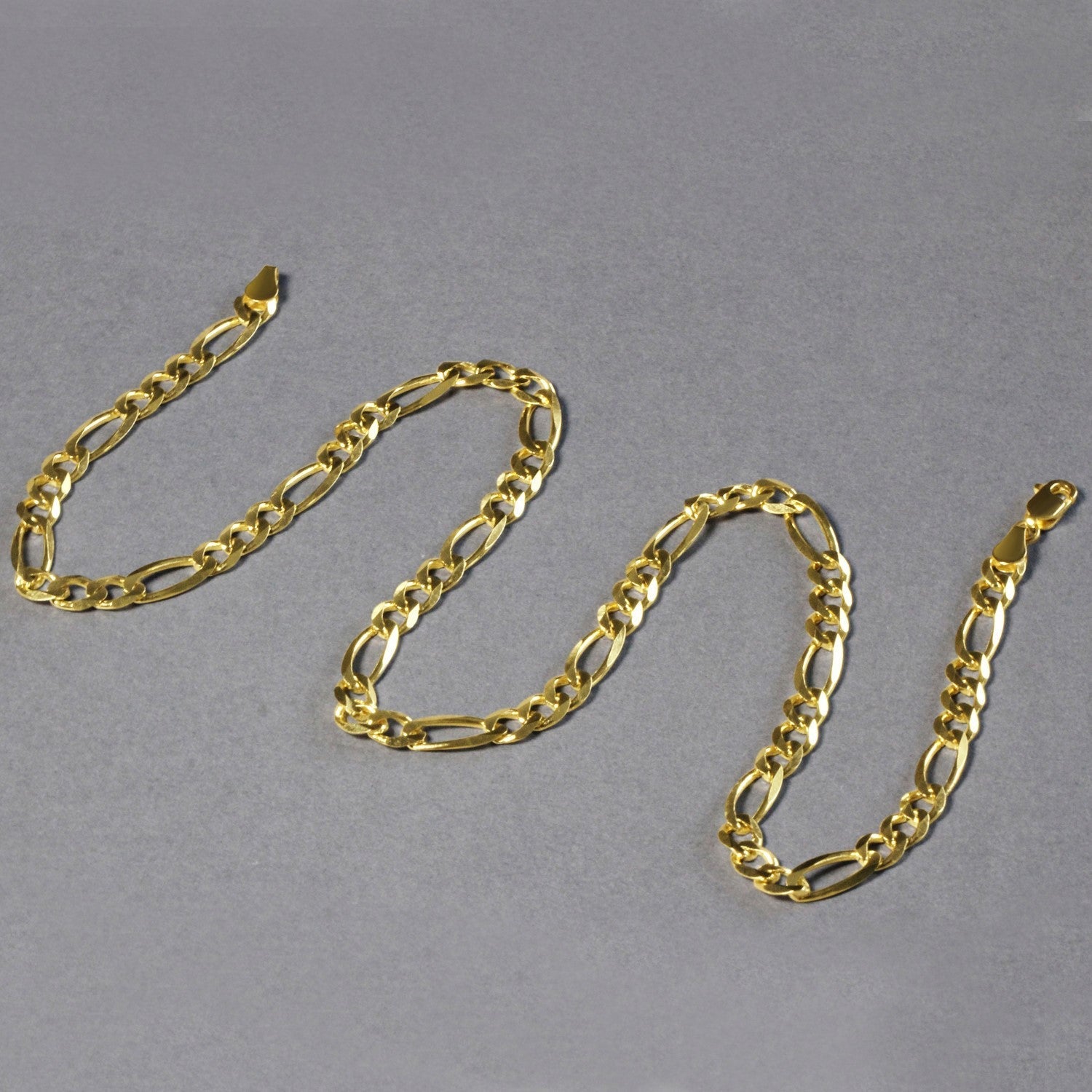 10K Yellow Gold Solid Figaro Chain (5.30 mm) by Bids.com