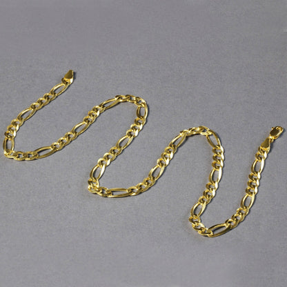 10K Yellow Gold Solid Figaro Chain (5.30 mm) by Bids.com