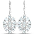 2.93 Carat Genuine Aquamarine and White Topaz .925 Sterling Silver Earrings by Bids.com