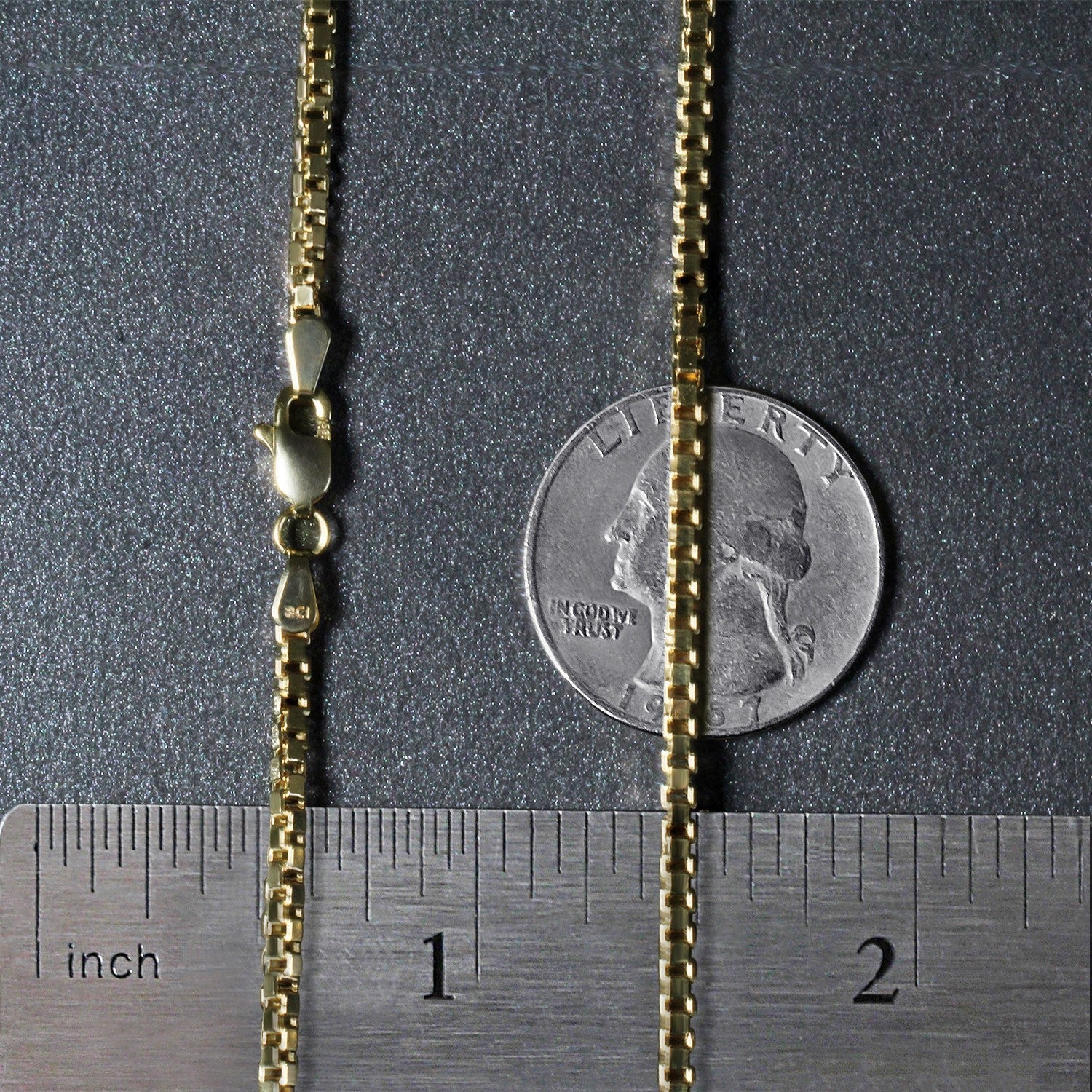 2.0mm 14k Yellow Gold Semi Solid Box Chain by Bids.com