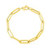 14K Yellow Gold Extra Wide Paperclip Chain Bracelet by Bids.com