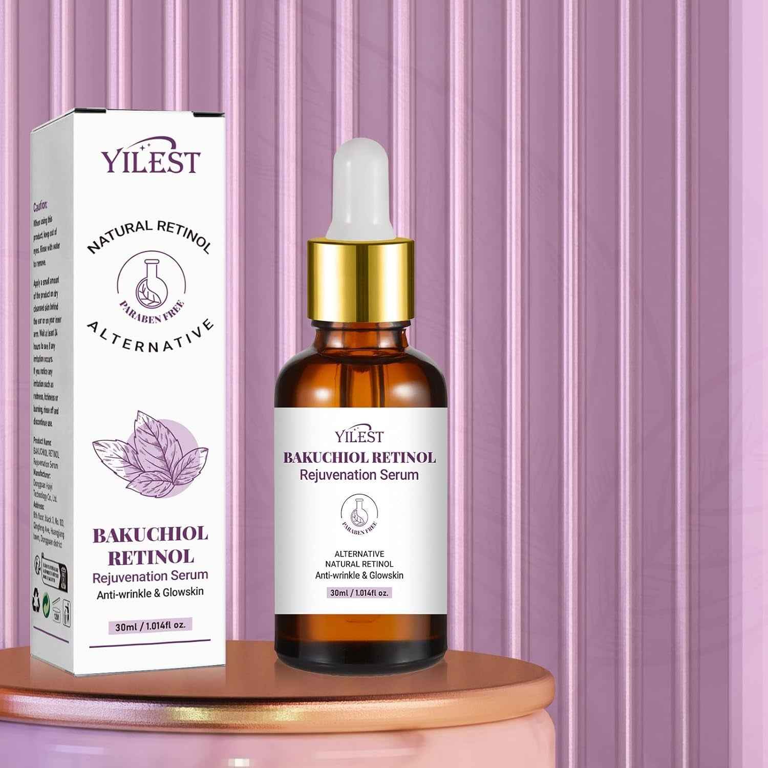 2PCS Bakuchiol Retinol Serum Retinol Rejuvenation Serum, Retinol Serum for Wrinkles Retinol Serum Face Serum for All Skin, Retinol Serum Wrinkles for Man&amp;Women