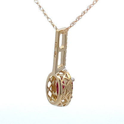 .45ct Ruby Diamond Fashion Pendants 10KT Yellow Gold by Bids.com