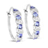 1.08 Carat Genuine Tanzanite and White Topaz .925 Sterling Silver Earrings  DestGlow