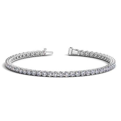 Lab Grown Round Diamond Tennis Bracelet in 14k White Gold (5 cctw F/G VS2/SI1) by Bids.com