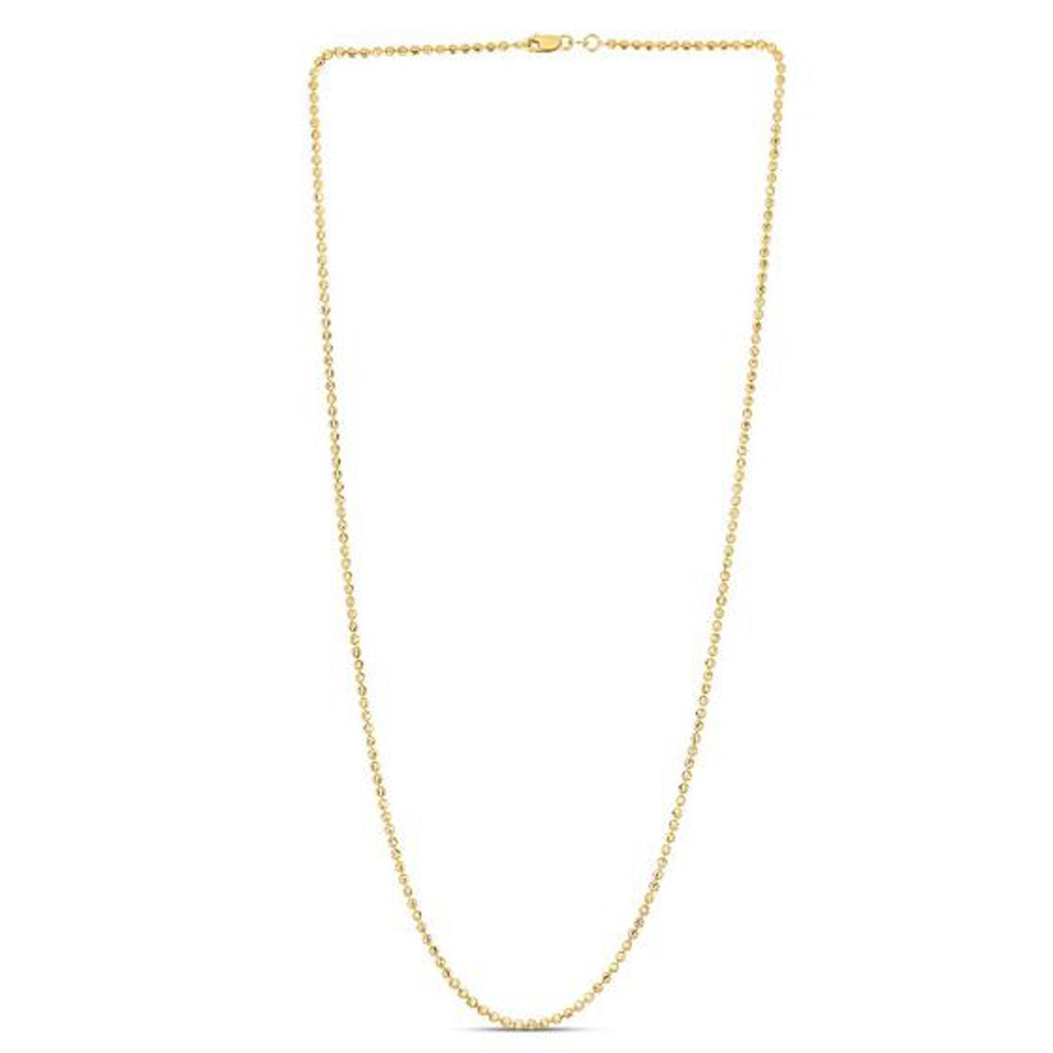 Moon Cut Bead Chain in 14k Yellow Gold (2.00 mm) by Bids.com