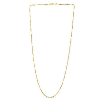 Moon Cut Bead Chain in 14k Yellow Gold (2.00 mm) by Bids.com