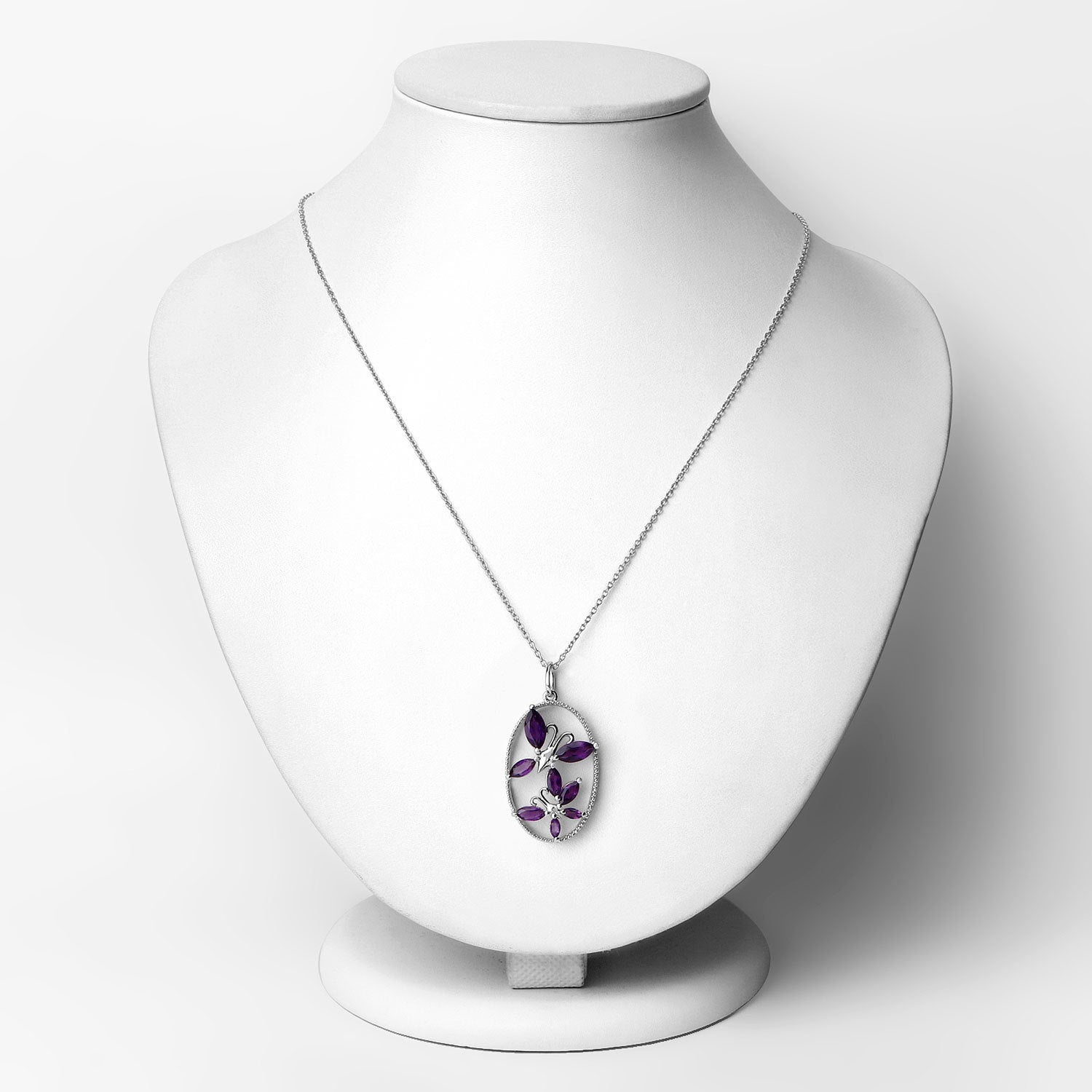 2.12 Carat Genuine Amethyst .925 Sterling Silver Pendant by Bids.com