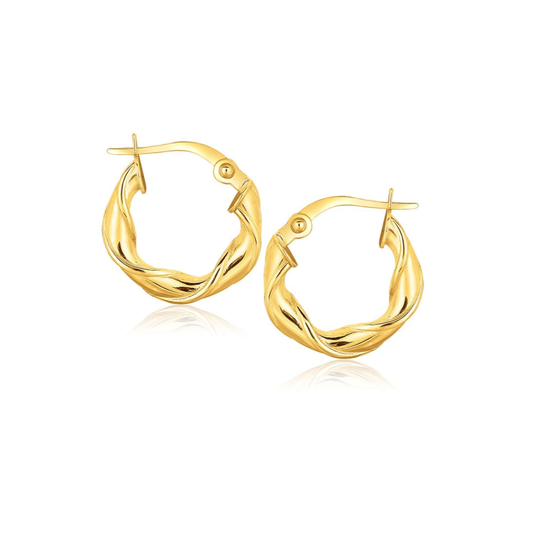 14k Yellow Gold Hoop Earrings (5/8 inch) by Bids.com