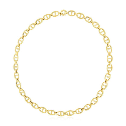 14k Yellow Gold High Polish Mariner Link Chain (8.8mm) by Bids.com